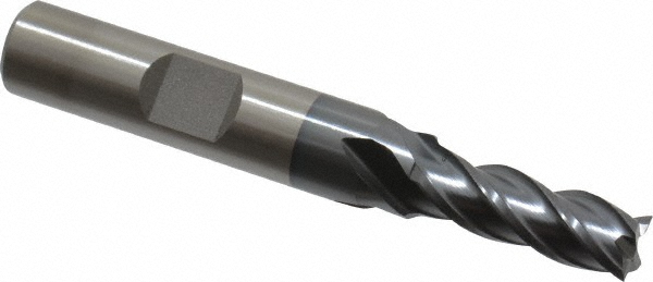 Cleveland C31992 Square End Mill: 9/32 Dia, 3/4 LOC, 3/8 Shank Dia, 2-1/2 OAL, 4 Flutes, Powdered Metal Image