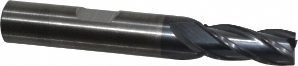 Cleveland C31993 Square End Mill: 5/16 Dia, 3/4 LOC, 3/8 Shank Dia, 2-1/2 OAL, 4 Flutes, Powdered Metal Image