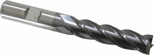 Cleveland C32036 Square End Mill: 1/2 Dia, 2 LOC, 1/2 Shank Dia, 4 OAL, 4 Flutes, Powdered Metal Image