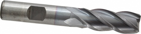 Cleveland C32000 Square End Mill: 9/16 Dia, 1-3/8 LOC, 1/2 Shank Dia, 3-3/8 OAL, 4 Flutes, Powdered Metal Image