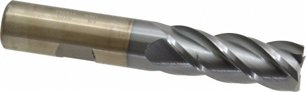 Cleveland C32001 Square End Mill: 5/8 Dia, 1-5/8 LOC, 5/8 Shank Dia, 3-3/4 OAL, 4 Flutes, Powdered Metal Image