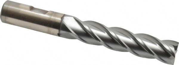 Cleveland C32037 Square End Mill: 5/8 Dia, 2-1/2 LOC, 5/8 Shank Dia, 4-5/8 OAL, 4 Flutes, Powdered Metal Image