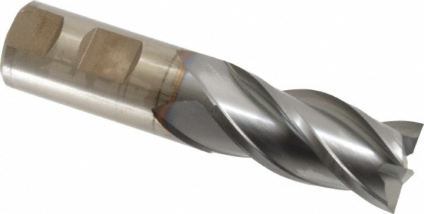 Cleveland C32008 Square End Mill: 1 Dia, 2 LOC, 1 Shank Dia, 4-1/2 OAL, 4 Flutes, Powdered Metal Image