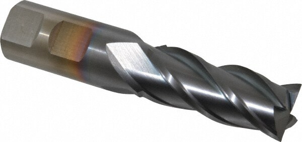 Cleveland C32005 Square End Mill: 13/16 Dia, 1-7/8 LOC, 7/8 Shank Dia, 4-1/8 OAL, 4 Flutes, Powdered Metal Image