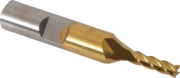 Cleveland C31961 Square End Mill: 5/32 Dia, 1/2 LOC, 3/8 Shank Dia, 2-3/8 OAL, 4 Flutes, Powdered Metal Image