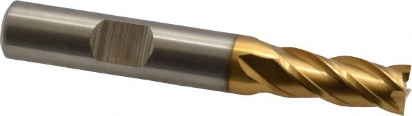 Cleveland C31966 Square End Mill: 5/16 Dia, 3/4 LOC, 3/8 Shank Dia, 2-1/2 OAL, 4 Flutes, Powdered Metal Image