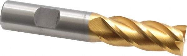 Cleveland C31974 Square End Mill: 5/8 Dia, 1-5/8 LOC, 5/8 Shank Dia, 3-3/4 OAL, 4 Flutes, Powdered Metal Image