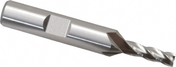 Cleveland C42686 Square End Mill: 3/16 Dia, 1/2 LOC, 3/8 Shank Dia, 2-3/8 OAL, 4 Flutes, Cobalt Image