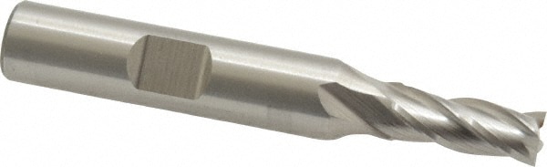 Cleveland C42689 Square End Mill: 1/4 Dia, 5/8 LOC, 3/8 Shank Dia, 2-7/16 OAL, 4 Flutes, Cobalt Image