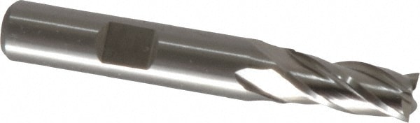 Cleveland C42691 Square End Mill: 5/16 Dia, 3/4 LOC, 3/8 Shank Dia, 2-1/2 OAL, 4 Flutes, Cobalt Image