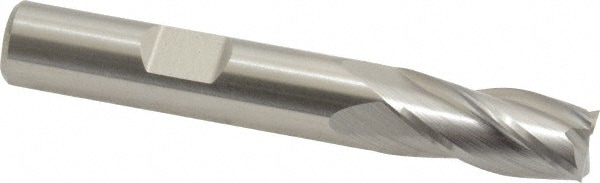 Cleveland C42694 Square End Mill: 3/8 Dia, 3/4 LOC, 3/8 Shank Dia, 2-1/2 OAL, 4 Flutes, Cobalt Image