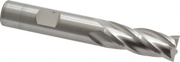 Cleveland C42699 Square End Mill: 1/2 Dia, 1-1/4 LOC, 1/2 Shank Dia, 3-1/4 OAL, 4 Flutes, Cobalt Image