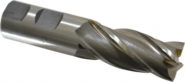 Cleveland C42715 Square End Mill: 1 Dia, 2 LOC, 1 Shank Dia, 4-1/2 OAL, 4 Flutes, Cobalt Image