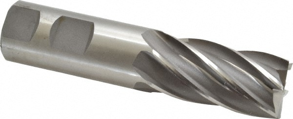 Cleveland C42714 Square End Mill: 1 Dia, 2 LOC, 1 Shank Dia, 4-1/2 OAL, 6 Flutes, Cobalt Image