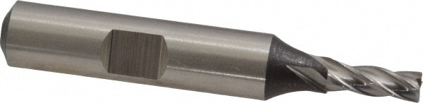 Cleveland C32557 Square End Mill: 11/64 Dia, 1/2 LOC, 3/8 Shank Dia, 2-3/8 OAL, 4 Flutes, Cobalt Image