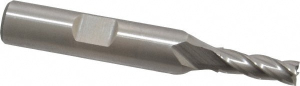 Cleveland C32558 Square End Mill: 13/64 Dia, 5/8 LOC, 3/8 Shank Dia, 2-7/16 OAL, 4 Flutes, Cobalt Image