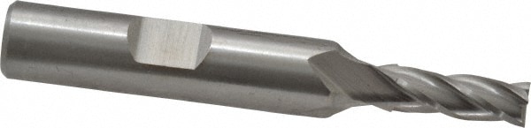 Cleveland C32559 Square End Mill: 7/32 Dia, 5/8 LOC, 3/8 Shank Dia, 2-7/16 OAL, 4 Flutes, Cobalt Image