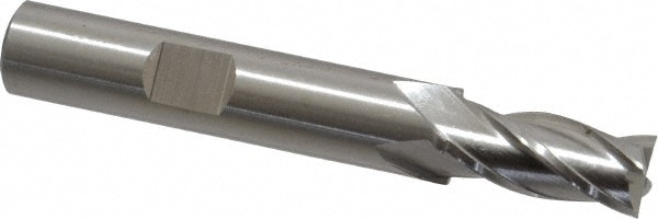 Cleveland C32564 Square End Mill: 21/64 Dia, 3/4 LOC, 3/8 Shank Dia, 2-1/2 OAL, 4 Flutes, Cobalt Image