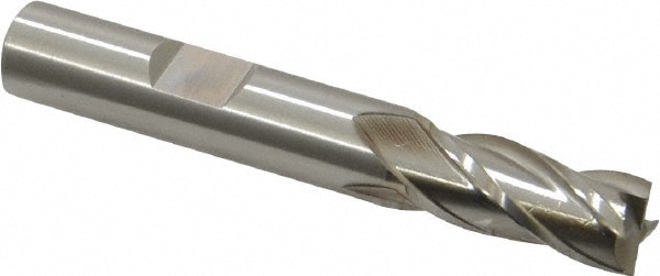 Cleveland C32566 Square End Mill: 23/64 Dia, 3/4 LOC, 3/8 Shank Dia, 2-1/2 OAL, 4 Flutes, Cobalt Image