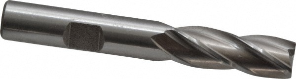 Cleveland C32567 Square End Mill: 25/64 Dia, 1 LOC, 3/8 Shank Dia, 2-11/16 OAL, 4 Flutes, Cobalt Image