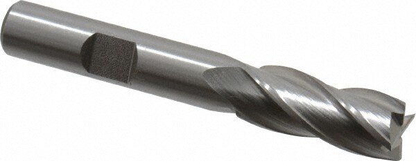 Cleveland C32569 Square End Mill: 27/64 Dia, 1 LOC, 3/8 Shank Dia, 2-11/16 OAL, 4 Flutes, Cobalt Image