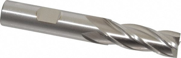 Cleveland C32573 Square End Mill: 31/64 Dia, 1-1/4 LOC, 1/2 Shank Dia, 3-1/4 OAL, 4 Flutes, Cobalt Image