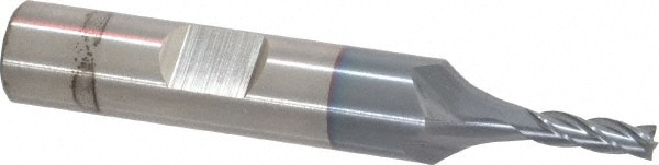 Cleveland C32610 Square End Mill: 1/8 Dia, 3/8 LOC, 3/8 Shank Dia, 2-5/16 OAL, 4 Flutes, Cobalt Image