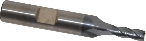 Cleveland C32613 Square End Mill: 3/16 Dia, 1/2 LOC, 3/8 Shank Dia, 2-3/8 OAL, 4 Flutes, Cobalt Image