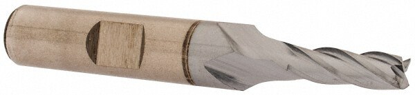 Cleveland C32614 Square End Mill: 13/64 Dia, 5/8 LOC, 3/8 Shank Dia, 2-7/16 OAL, 4 Flutes, Cobalt Image