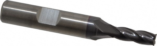 Cleveland C32615 Square End Mill: 7/32 Dia, 5/8 LOC, 3/8 Shank Dia, 2-7/16 OAL, 4 Flutes, Cobalt Image