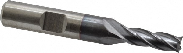 Cleveland C32617 Square End Mill: 1/4 Dia, 5/8 LOC, 3/8 Shank Dia, 2-7/16 OAL, 4 Flutes, Cobalt Image