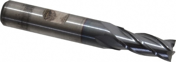 Cleveland C32621 Square End Mill: 5/16 Dia, 3/4 LOC, 3/8 Shank Dia, 2-1/2 OAL, 4 Flutes, Cobalt Image