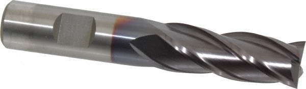 Cleveland C32635 Square End Mill: 5/8 Dia, 1-5/8 LOC, 5/8 Shank Dia, 3-3/4 OAL, 4 Flutes, Cobalt Image