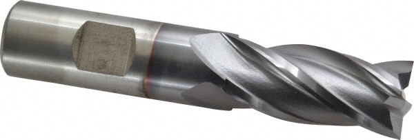 Cleveland C32637 Square End Mill: 3/4 Dia, 1-5/8 LOC, 3/4 Shank Dia, 3-7/8 OAL, 4 Flutes, Cobalt Image