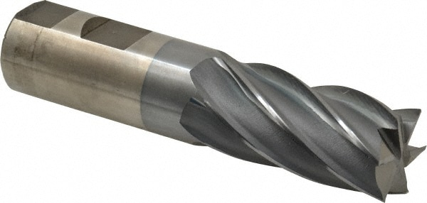 Cleveland C32640 Square End Mill: 1 Dia, 2 LOC, 1 Shank Dia, 4-1/2 OAL, 6 Flutes, Cobalt Image