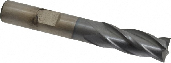 Cleveland C32627 Square End Mill: 13/32 Dia, 1 LOC, 3/8 Shank Dia, 2-11/16 OAL, 4 Flutes, Cobalt Image