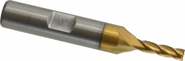 Cleveland C32575 Square End Mill: 5/32 Dia, 1/2 LOC, 3/8 Shank Dia, 2-3/8 OAL, 4 Flutes, Cobalt Image