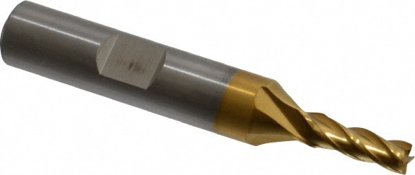 Cleveland C32576 Square End Mill: 11/64 Dia, 1/2 LOC, 3/8 Shank Dia, 2-3/8 OAL, 4 Flutes, Cobalt Image