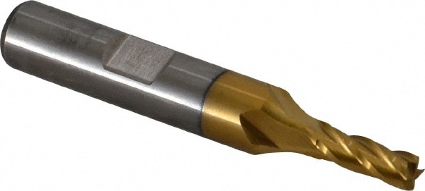 Cleveland C32577 Square End Mill: 3/16 Dia, 1/2 LOC, 3/8 Shank Dia, 2-3/8 OAL, 4 Flutes, Cobalt Image