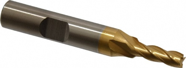 Cleveland C32578 Square End Mill: 13/64 Dia, 5/8 LOC, 3/8 Shank Dia, 2-7/16 OAL, 4 Flutes, Cobalt Image