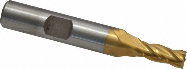 Cleveland C32580 Square End Mill: 15/64 Dia, 5/8 LOC, 3/8 Shank Dia, 2-7/16 OAL, 4 Flutes, Cobalt Image