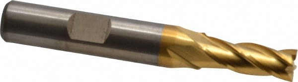 Cleveland C32583 Square End Mill: 9/32 Dia, 3/4 LOC, 3/8 Shank Dia, 2-1/2 OAL, 4 Flutes, Cobalt Image