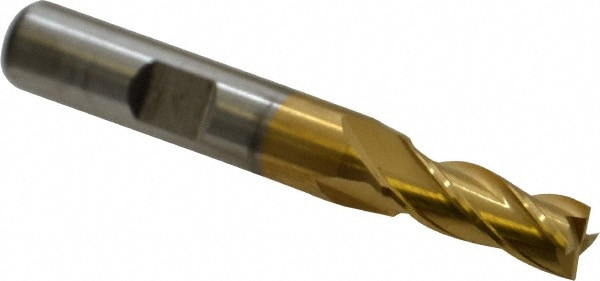 Cleveland C32584 Square End Mill: 19/64 Dia, 3/4 LOC, 3/8 Shank Dia, 2-1/2 OAL, 4 Flutes, Cobalt Image