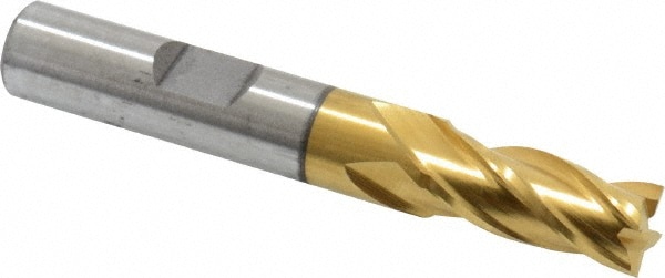 Cleveland C32587 Square End Mill: 11/32 Dia, 3/4 LOC, 3/8 Shank Dia, 2-1/2 OAL, 4 Flutes, Cobalt Image