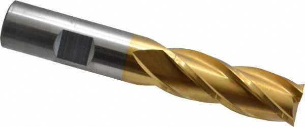 Cleveland C32599 Square End Mill: 5/8 Dia, 1-5/8 LOC, 5/8 Shank Dia, 3-1/4 OAL, 4 Flutes, Cobalt Image