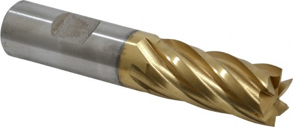 Cleveland C32602 Square End Mill: 3/4 Dia, 1-5/8 LOC, 3/4 Shank Dia, 3-7/8 OAL, 6 Flutes, Cobalt Image