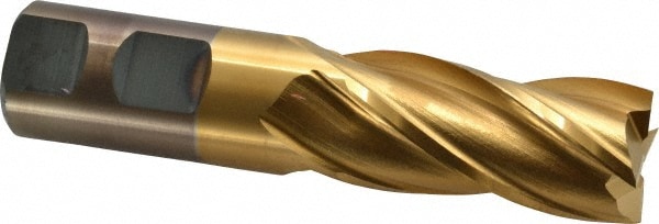 Cleveland C32603 Square End Mill: 1 Dia, 2 LOC, 1 Shank Dia, 4-1/2 OAL, 4 Flutes, Cobalt Image