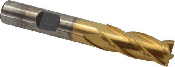 Cleveland C32591 Square End Mill: 13/32 Dia, 1 LOC, 3/8 Shank Dia, 2-11/16 OAL, 4 Flutes, Cobalt Image