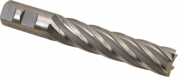 Cleveland C42875 Square End Mill: 1 Dia, 4 LOC, 1 Shank Dia, 6-1/2 OAL, 6 Flutes, Cobalt Image