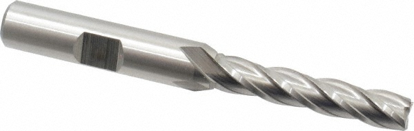 Cleveland C32647 Square End Mill: 9/32 Dia, 1-3/8 LOC, 3/8 Shank Dia, 3-1/8 OAL, 4 Flutes, Cobalt Image